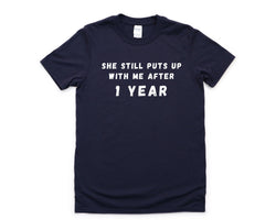 1st Anniversary T-Shirt, 1 year Marriage Anniversary Shirt Funny Husband Anniversary Gift - 4592