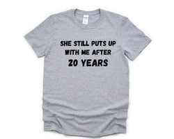 20th Anniversary T-Shirt, 20 year anniversary Shirt Funny Husband Anniversary Gift - 4603