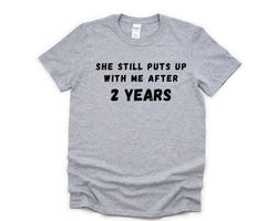2nd Anniversary T-Shirt, 2 year anniversary Shirt Funny Husband Anniversary Gift - 4593
