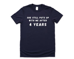 4th Anniversary T-Shirt, 4 year anniversary Shirt Funny Husband Anniversary Gift - 4595