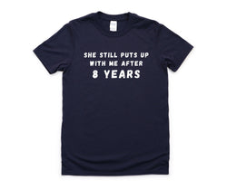 8th Anniversary T-Shirt, 8 year anniversary Shirt Funny Husband Anniversary Gift - 4599
