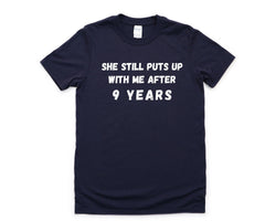 9th Anniversary T-Shirt, 9 year anniversary Shirt Funny Husband Anniversary Gift - 4600