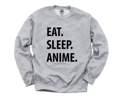 Anime Sweatshirt, Gifts For Anime, Eat Sleep Anime Sweater Mens Womens - 1281
