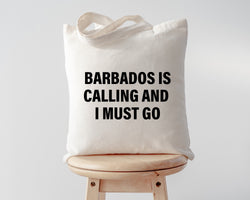 Barbados Bag, Barbados is Calling and I Must Go Tote Bag | Long Handle Bag - 4173