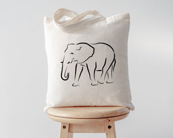 Elephant bag, Elephant lovers gift, Elephant Tote Bag | Long Handle Bag - 4275