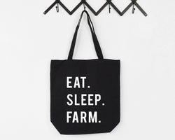 Farm Bag, Eat Sleep Farm Tote Bag | Long Handle Bags - 617