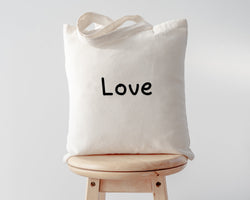 Love Tote, Mood Bag, Love Tote Bag, Minimalist Bag - 4864
