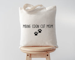 Maine Coon Cat Mom Tote Bag | Long Handle Bags - 2385