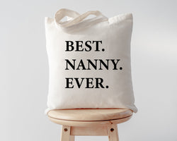 Nanny Bag, Nanny Gift, Best Nanny Ever Tote Bag | Long Handle Bags - 1941