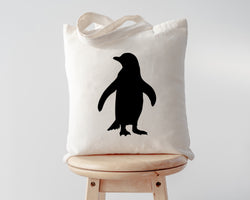 Penguin Bag, Penguin Tote Bag Gift Cotton - 4773