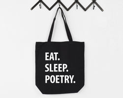 Poetry Gift, Eat Sleep Poetry Tote Bag Long Handle Bags - 1317