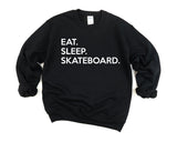 Skateboard Sweater, Eat Sleep Skateboard Sweatshirt Mens Womens Gifts - 655