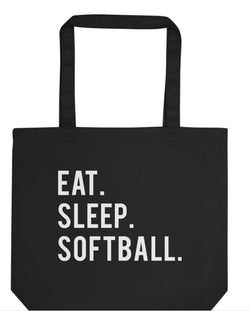 Softball Bag, Eat Sleep Softball Tote Bag | Long Handle Bags - 604