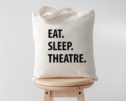 Theatre Bag, Theatre teacher, Eat Sleep Theatre Tote Bag Long Handle Bags - 1295