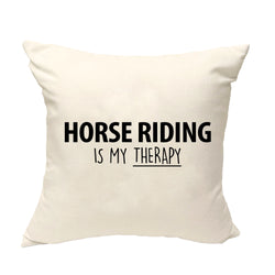 Horse Riding Cushion Cover, Horse Riding is My Therapy Pillow Cover - 3500