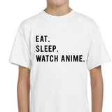 Kids Anime Shirt, Eat Sleep Watch Anime Shirt Gift Youth T-Shirt - 743