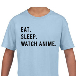 Kids Anime Shirt, Eat Sleep Watch Anime Shirt Gift Youth T-Shirt - 743