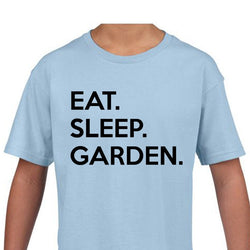 Kids Gardening T-Shirt, Eat Sleep Garden Shirt Gift Youth T-Shirt - 674