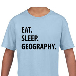 Kids Geography Shirt, Eat Sleep Geography Shirt Gift Youth T-Shirt - 1049