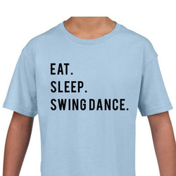 Kids Swing Dance Shirt, Eat Sleep Swing Dance Shirt Gift Youth T-Shirt - 750