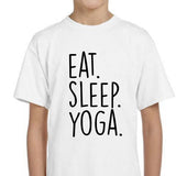Kids Yoga T-Shirt, Eat Sleep Yoga Shirt Gift Youth T-Shirt - 616