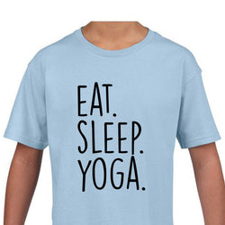 Kids Yoga T-Shirt, Eat Sleep Yoga Shirt Gift Youth T-Shirt - 616