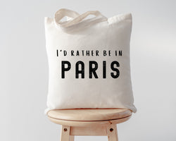 Paris Bag, Vacation Bag, Travelling, Paris Tote Bag - Long Handle - 4509