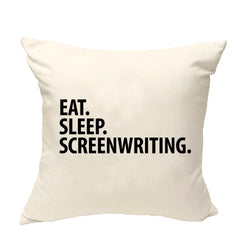 Screenwriter Cushion Cover, Eat Sleep Screenwriting Pillow Cover - 3492