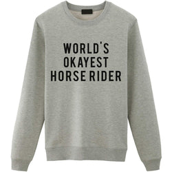 World's Okayest Horse Rider Sweater
