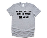 10th Anniversary Shirt, 10th anniversary T-Shirt Gift Funny Wife T-Shirt - 4753
