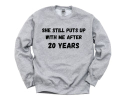 20th Anniversary Sweater, 20 year anniversary Sweatshirt Funny Husband Gift - 4603