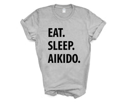 Aikido T-Shirt, Eat Sleep Aikido Shirt Mens Womens Gifts - 1071