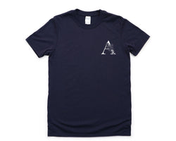Alphabet Shirt, Letter A Shirt, Botanical Flowers Tee - 4488
