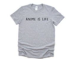Anime Shirt, Anime is life T-Shirt Hipster Grunge Clothing Anime Lover Mens Womens - 682