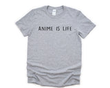 Anime Shirt, Anime is life T-Shirt Hipster Grunge Clothing Anime Lover Mens Womens - 682