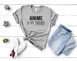 Anime T-Shirt, Anime lover gift, Anime is my therapy Shirt Mens Womens Gift - 2939