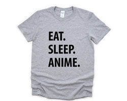 Anime T-Shirt, Eat Sleep Anime Shirt Mens Womens Gift - 1281