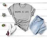 Anime TShirt Hipster shirt Grunge Clothing Anime Lover - Anime is life T-Shirt Mens Womens - 682