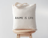 Anime Tote Bag, Anime bag, Anime is Life Tote Bag Long Handle Bags - 682