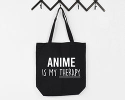Anime gift, Anime bag, Anime is my Therapy Tote Bag | Long Handle Bags - 2939