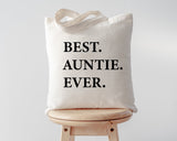 Auntie Bag, Auntie Gift, Best Auntie Ever Tote Bag | Long Handle Bag - 1942