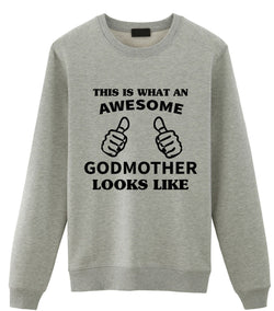 Awesome Godmother, Gift for Godmother, Godmother Sweatshirt - 1927