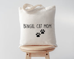 Bengal Cat Mom Tote Bag | Long Handle Bags - 2383