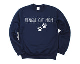 Bengal Cat Sweater, Bengal Cat Mom Sweatshirt Womens Gift - 2383