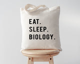 Biology Tote Bag, Biology Gift, Eat Sleep Biology Tote Bag | Long Handle Bag - 766