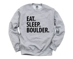Boulder Sweater, Bouldering gifts, Eat Sleep Boulder Sweatshirt Mens Womens Gifts - 2194