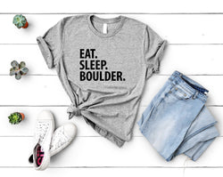 Boulder T-Shirt, Eat Sleep Boulder Shirt Mens Womens Gifts - 2194