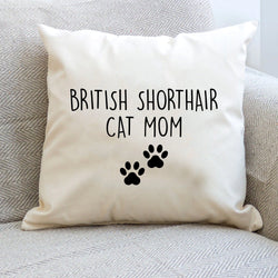 British Shorthair Cat Cushion, British Shorthair Cat Mom Pillow Cover - 2393