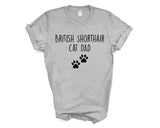 British Shorthair Cat T-Shirt, British Shorthair Cat Dad Shirt Mens Gift - 3282