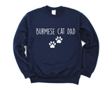 Burmese Cat Sweater, Burmese Cat Dad Sweatshirt Gift - 3280